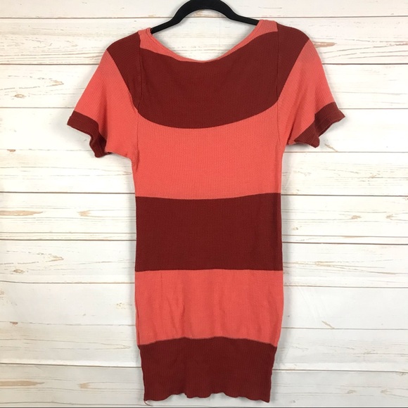 Free People Striped Short Sleeve Tunic Knit Top - Picture 3 of 10
